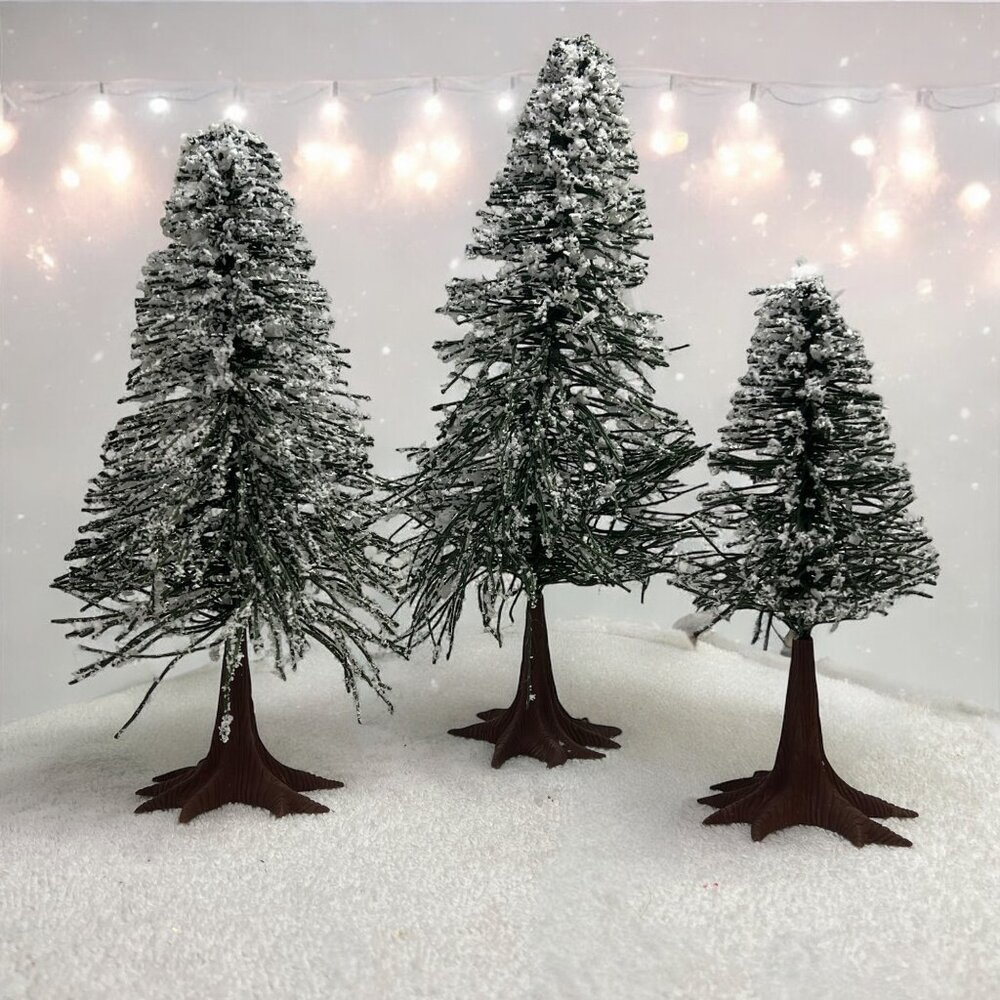Department 56 Frosted Norway Pines Christmas Village Accessory from 1989 - Picture 1 of 6